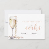 Parels en Prosecco raden hoeveel kurken spel Kaart (Voorkant)