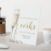 Parels en Prosecco raden hoeveel kurken spel Reclamebord Met Voetstuk (Insitu)