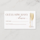 Parels en prosecco raden hoeveel kussen informatiekaartje (Voorkant)