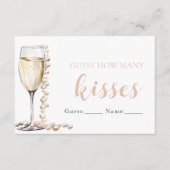 Parels en Prosecco raden hoeveel kussen spel Informatiekaartje (Voorkant)