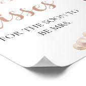 Parels en Prosecco raden hoeveel kussen spel Poster (Hoek)