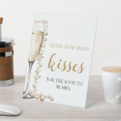 Parels en Prosecco raden hoeveel kussen spel Reclamebord Met Voetstuk (Insitu)