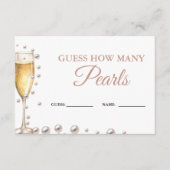 Parels en Prosecco raden hoeveel parels spel Informatiekaartje (Voorkant)