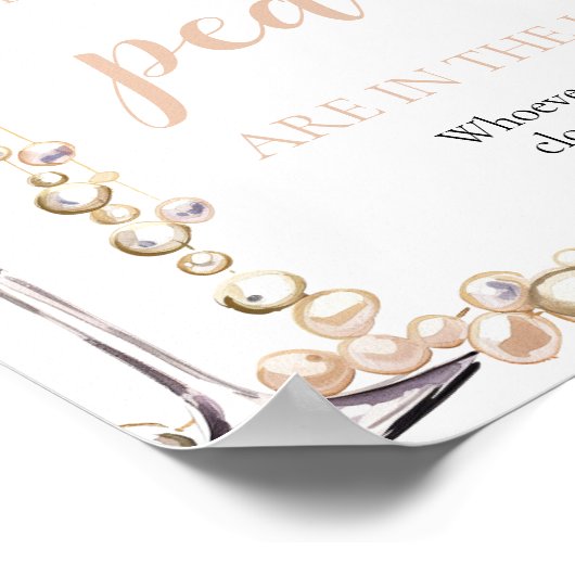 Parels en Prosecco raden hoeveel parels spel Poster (Hoek)