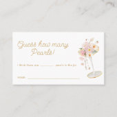 Parels en Prosecco raden hoeveel parels spel Visitekaartje (Voorkant)