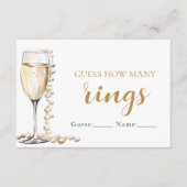 Parels en Prosecco raden hoeveel ringen spel Informatiekaartje (Voorkant)