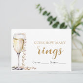 Parels en Prosecco raden hoeveel ringen spel Informatiekaartje (Staand voorkant)