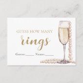 Parels en Prosecco raden hoeveel ringen spel Informatiekaartje (Voorkant)