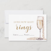 Parels en Prosecco raden hoeveel ringen spel Kaart (Voorkant)