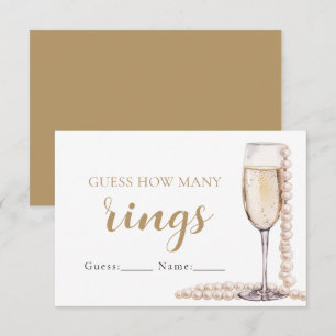 Parels en Prosecco raden hoeveel ringen spel Kaart