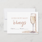 Parels en Prosecco raden hoeveel ringen spel Kaart (Voorkant)