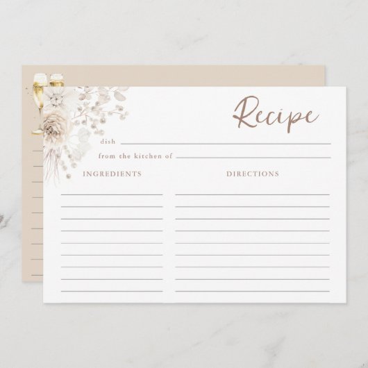 Parels en Prosecco Recept Kaart (Voorkant / Achterkant)