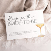 Parels en Prosecco Recept voor de aanstaande bruid Informatiekaartje