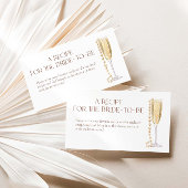 Parels en Prosecco Recept voor de bruid te zijn Informatiekaartje