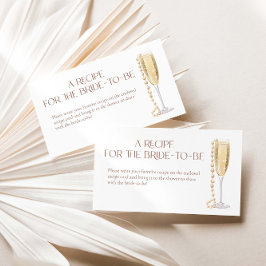 Parels en Prosecco Recept voor de bruid te zijn Informatiekaartje