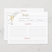 Parels en Prosecco Receptenblad (Voorkant / Achterkant)