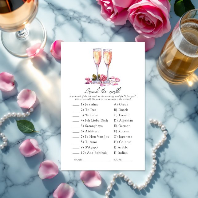 Parels en Prosecco rond de wereld Vrijgezellenfees (Pearls and Prosecco Around the World Bridal Shower)