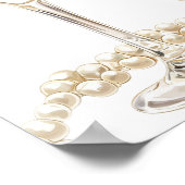 Parels en Prosecco roze verjaardag welkom Poster (Hoek)