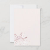 Parels en Prosecco Roze Vrijgezellenfeest Bedankkaart (Achterkant)