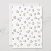 Parels en Prosecco Roze Vrijgezellenfeest Kaart (Achterkant)