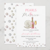 Parels en Prosecco Roze Vrijgezellenfeest Kaart (Voorkant / Achterkant)