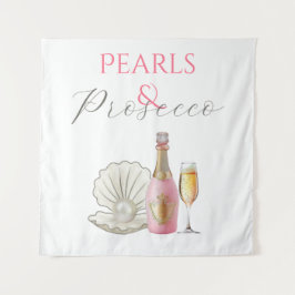 Parels en Prosecco Roze Vrijgezellenfeest Wandkleed