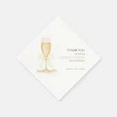 Parels en Prosecco servetten | neutraal Vrijgezell (Hoek)