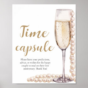 Parels en Prosecco Time Capsule Vrijgezellenfeest Poster
