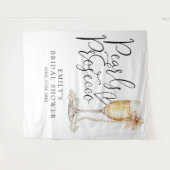 Parels en Prosecco Vrijgezellenfeest achtergrond Wandkleed (Voorkant (horizontaal))