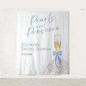 Parels en Prosecco | Vrijgezellenfeest achtergrond Wandkleed (Voorkant)