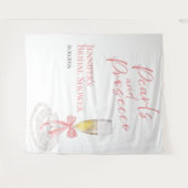 Parels en Prosecco | Vrijgezellenfeest achtergrond Wandkleed (Voorkant (horizontaal))