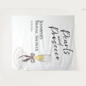 Parels en Prosecco | Vrijgezellenfeest achtergrond Wandkleed (Voorkant (horizontaal))