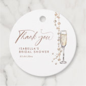 Parels en Prosecco Vrijgezellenfeest Bedankjes Labels (Voorkant)