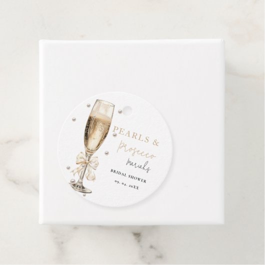 Parels en Prosecco Vrijgezellenfeest Bedankjes Labels (In situ)