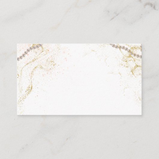 Parels en Prosecco Vrijgezellenfeest behuizing Kaa Informatiekaartje (Achterkant)