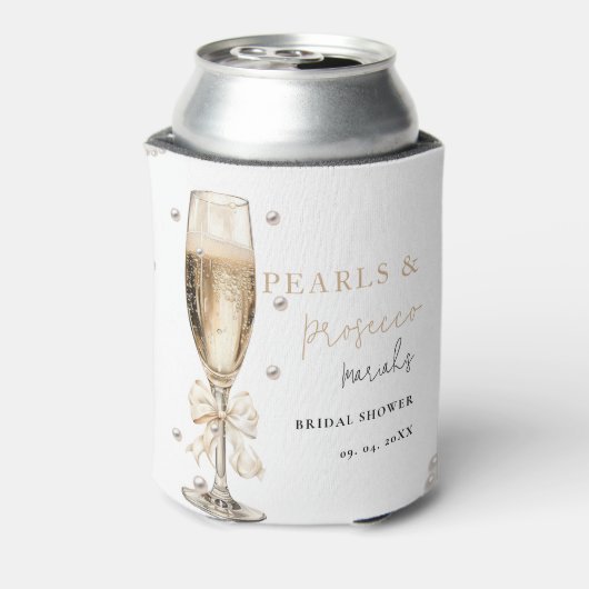 Parels en Prosecco Vrijgezellenfeest Blikjeskoeler (Blikje Achterkant)