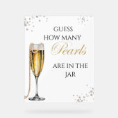 Parels en Prosecco Vrijgezellenfeest, Bridal Brunc Acryl Bord (Voorkant)