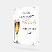 Parels en Prosecco Vrijgezellenfeest, Bridal Brunc Acryl Bord (Hoek)