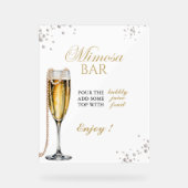 Parels en Prosecco Vrijgezellenfeest, Bridal Brunc Acryl Bord (Voorkant)