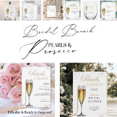 Parels en Prosecco Vrijgezellenfeest, Bridal Brunc Kaart