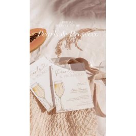 Parels en Prosecco Vrijgezellenfeest | Bruidsbrunc Sparkling Wijnetiket