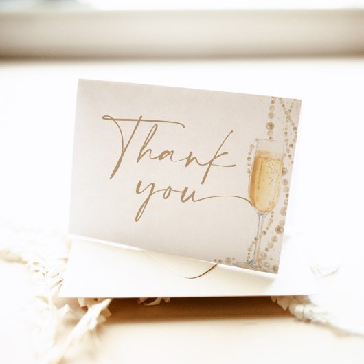 Parels en Prosecco Vrijgezellenfeest, Brunch & Bub Bedankkaart