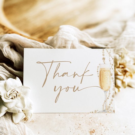 Parels en Prosecco Vrijgezellenfeest, Brunch & Bub Bedankkaart