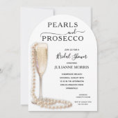 Parels en Prosecco Vrijgezellenfeest Brunch & Bubb Kaart (Voorkant)