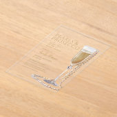 Parels en Prosecco Vrijgezellenfeest Champagne Acryl Uitnodigingen (Laagn)