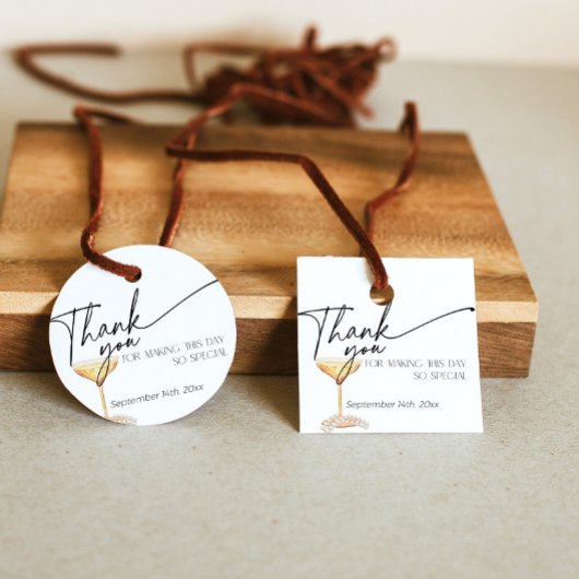 Parels en Prosecco Vrijgezellenfeest Dank u Bedankjes Labels