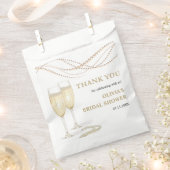 Parels en Prosecco Vrijgezellenfeest Dank u Bedankzakje (Geknipt)