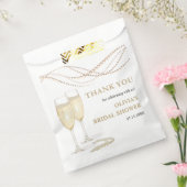 Parels en Prosecco Vrijgezellenfeest Dank u Bedankzakje (Gezegeld)