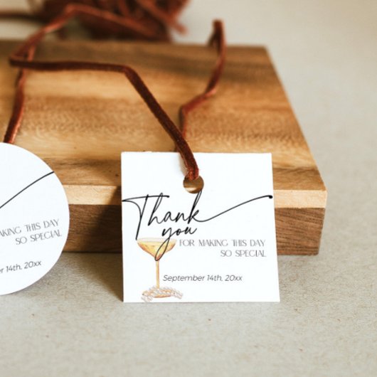 Parels en Prosecco Vrijgezellenfeest Dank u voor u Bedankjes Labels