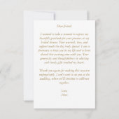 Parels en prosecco vrijgezellenfeest elegant gedru bedankkaart (Achterkant)